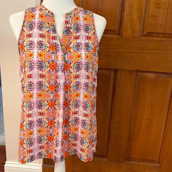 Adrienne Vittadini Tops - Floral Sleeveless Blouse